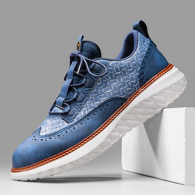 FlexForm Men's Woven Leather Sneakers