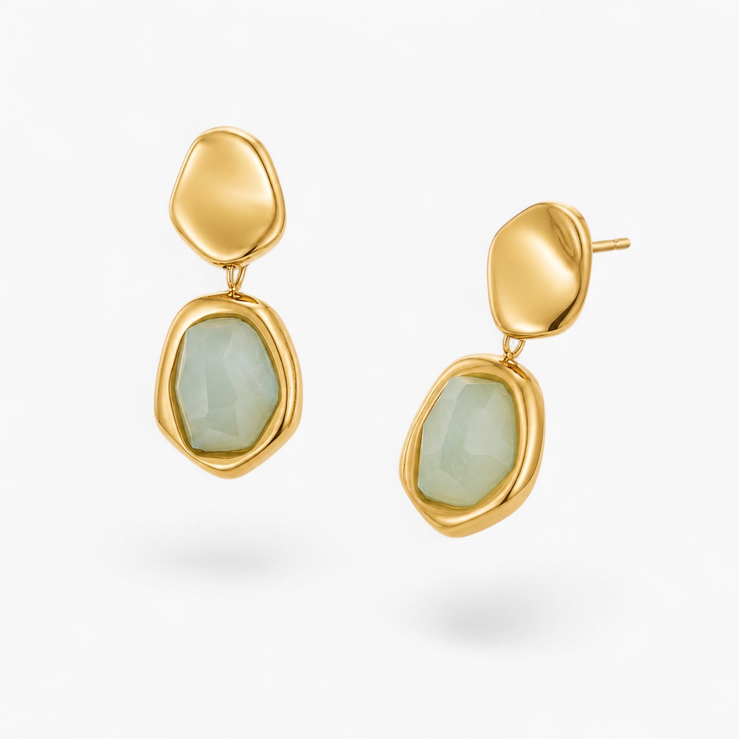 Aqua Glow Drop Earrings