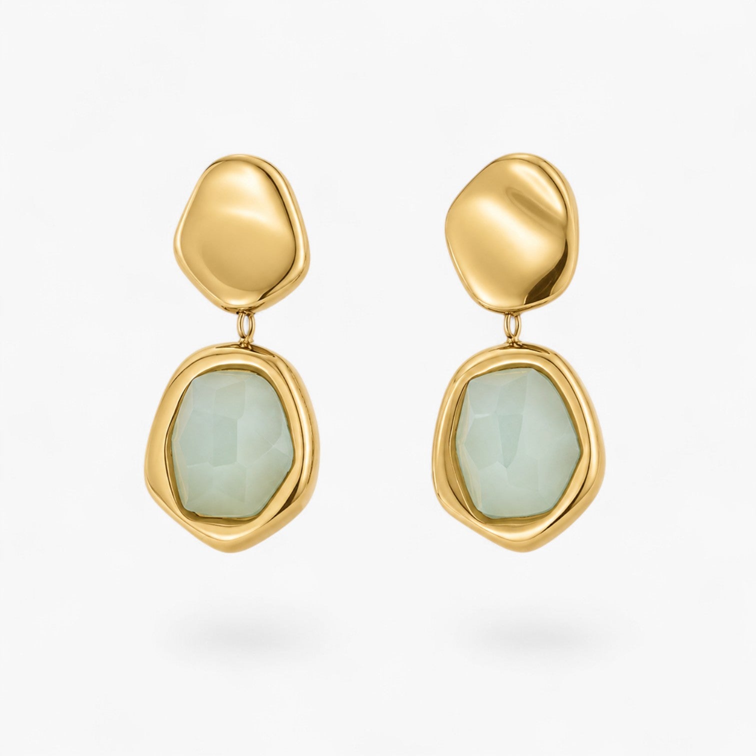 Aqua Glow Drop Earrings