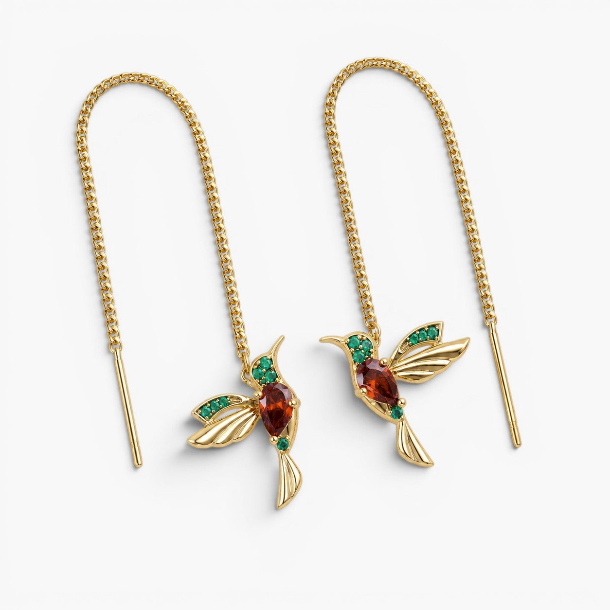 Celeste Hummingbird Tassel Earrings