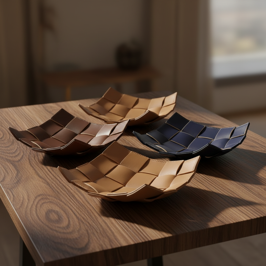 Elegant PU Leather Storage Tray | Valet Organizer