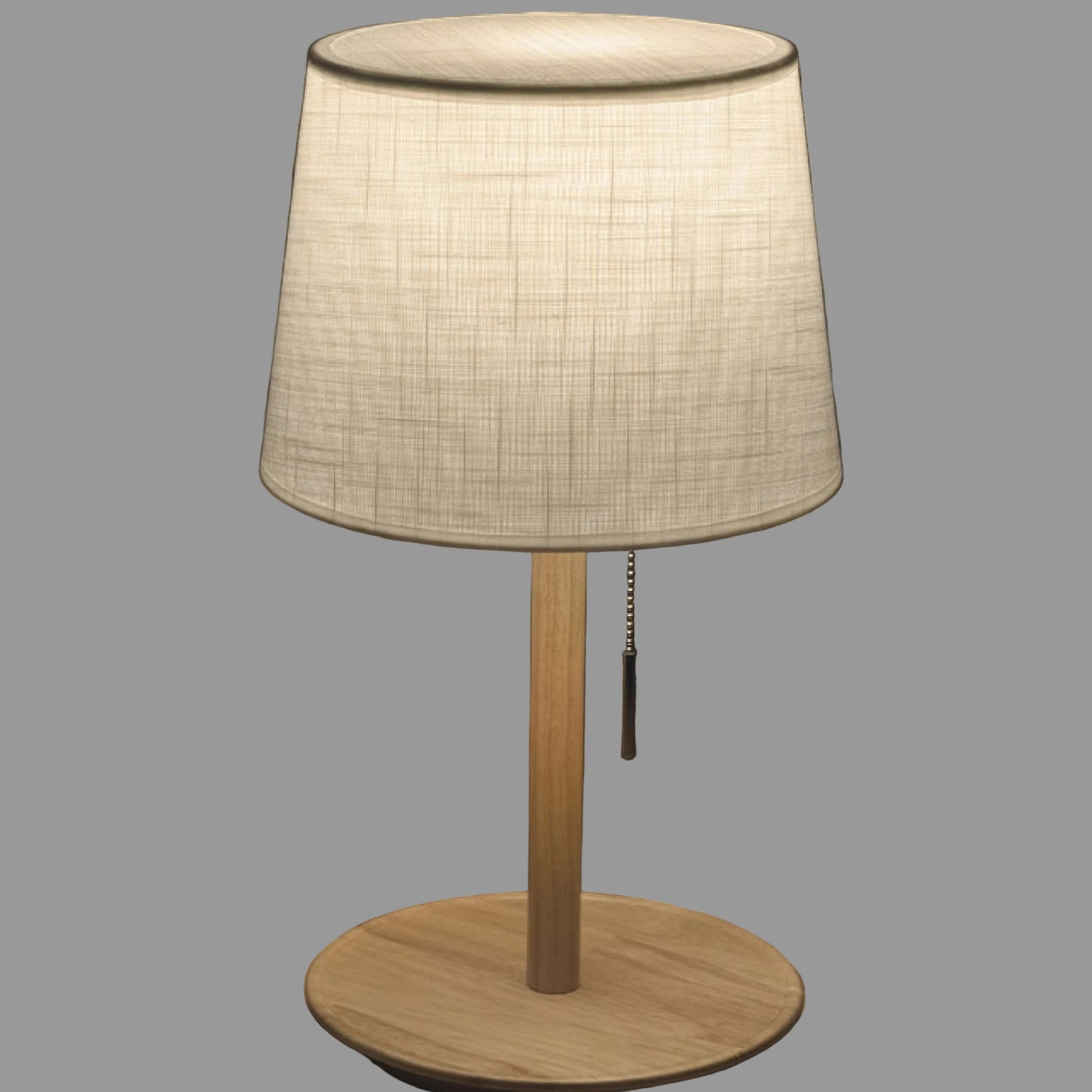 Gentle Glow | Walnut Bedside Table Lamp with Soft Shade 9