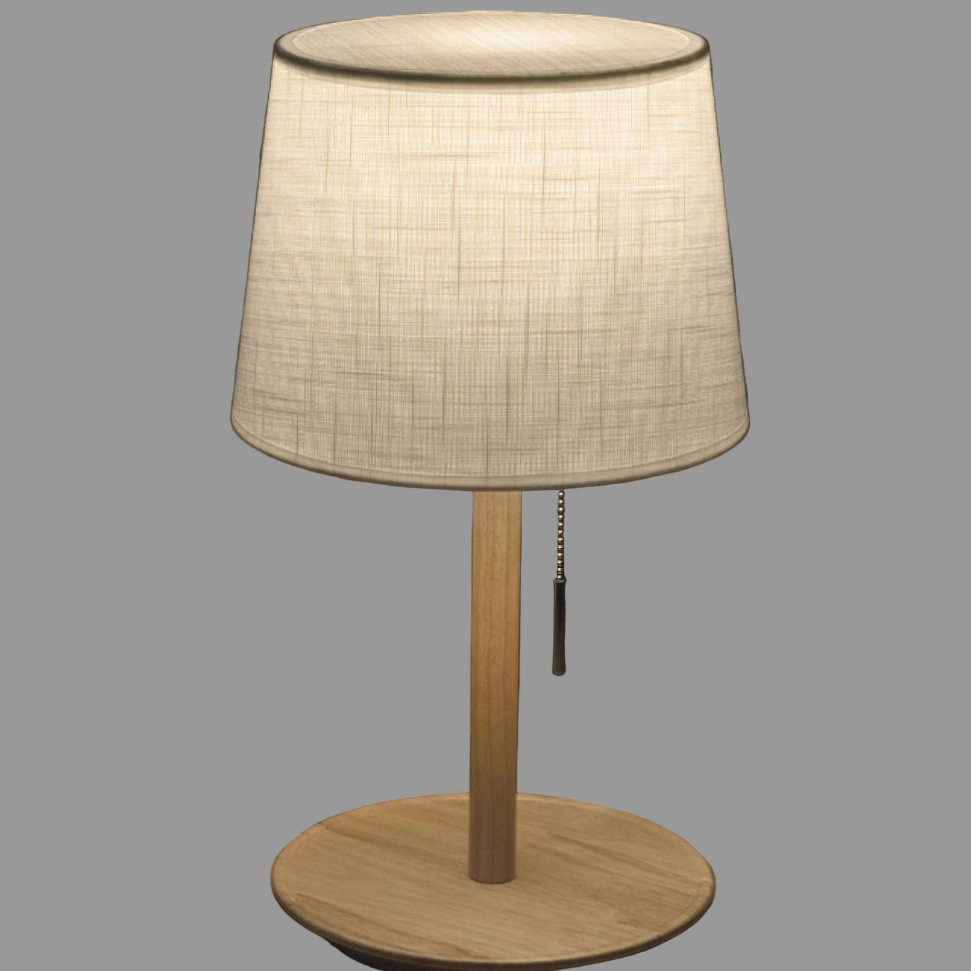 Gentle Glow | Walnut Bedside Table Lamp with Soft Shade 9