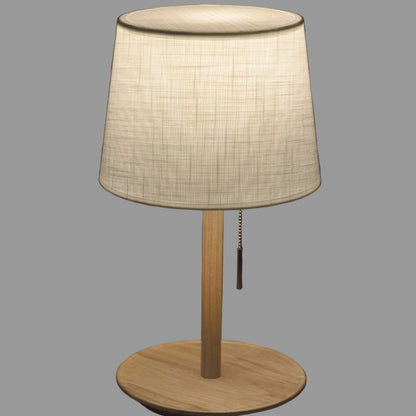 Gentle Glow | Walnut Bedside Table Lamp with Soft Shade 9