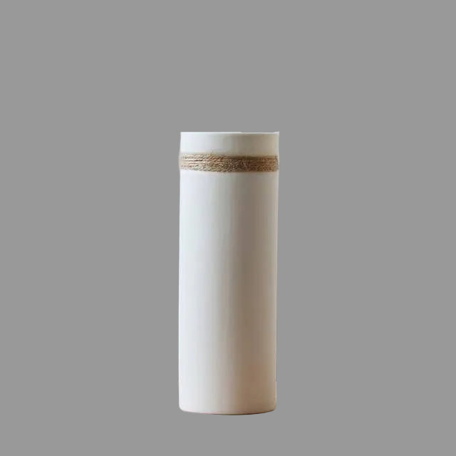 Modern White Ceramic Vase | Artistic Tabletop Decor 0