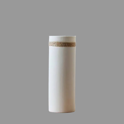 Modern White Ceramic Vase | Artistic Tabletop Decor 0
