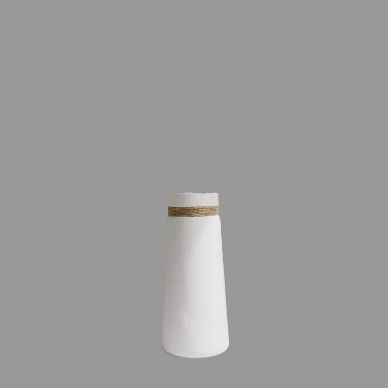 Modern White Ceramic Vase | Artistic Tabletop Decor 1