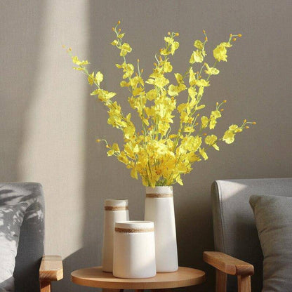 Modern White Ceramic Vase | Artistic Tabletop Decor 3