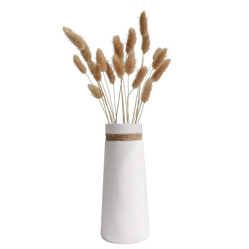 Modern White Ceramic Vase | Artistic Tabletop Decor 7