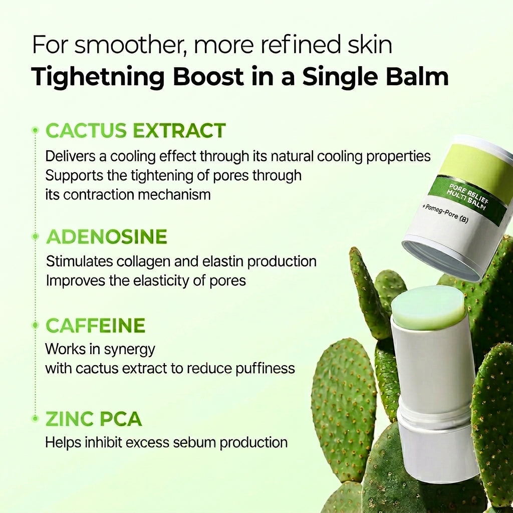 CACTOX Pore Relief Multi Balm for Pores, Puffiness & Texture
