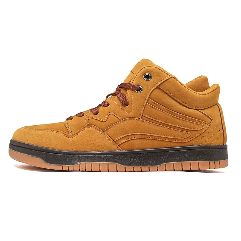 Premium Leather High-Top Basketball Sneakers