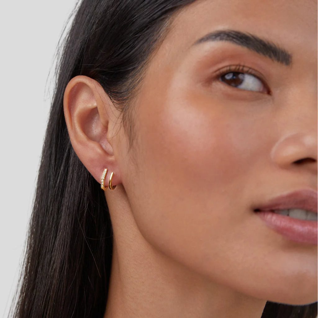 Gold Crystal Claw Earrings