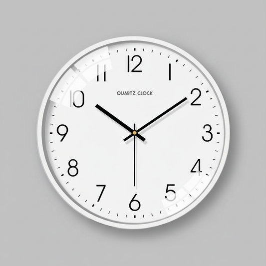 Silent White Round Wall Clock | Modern Home Decor