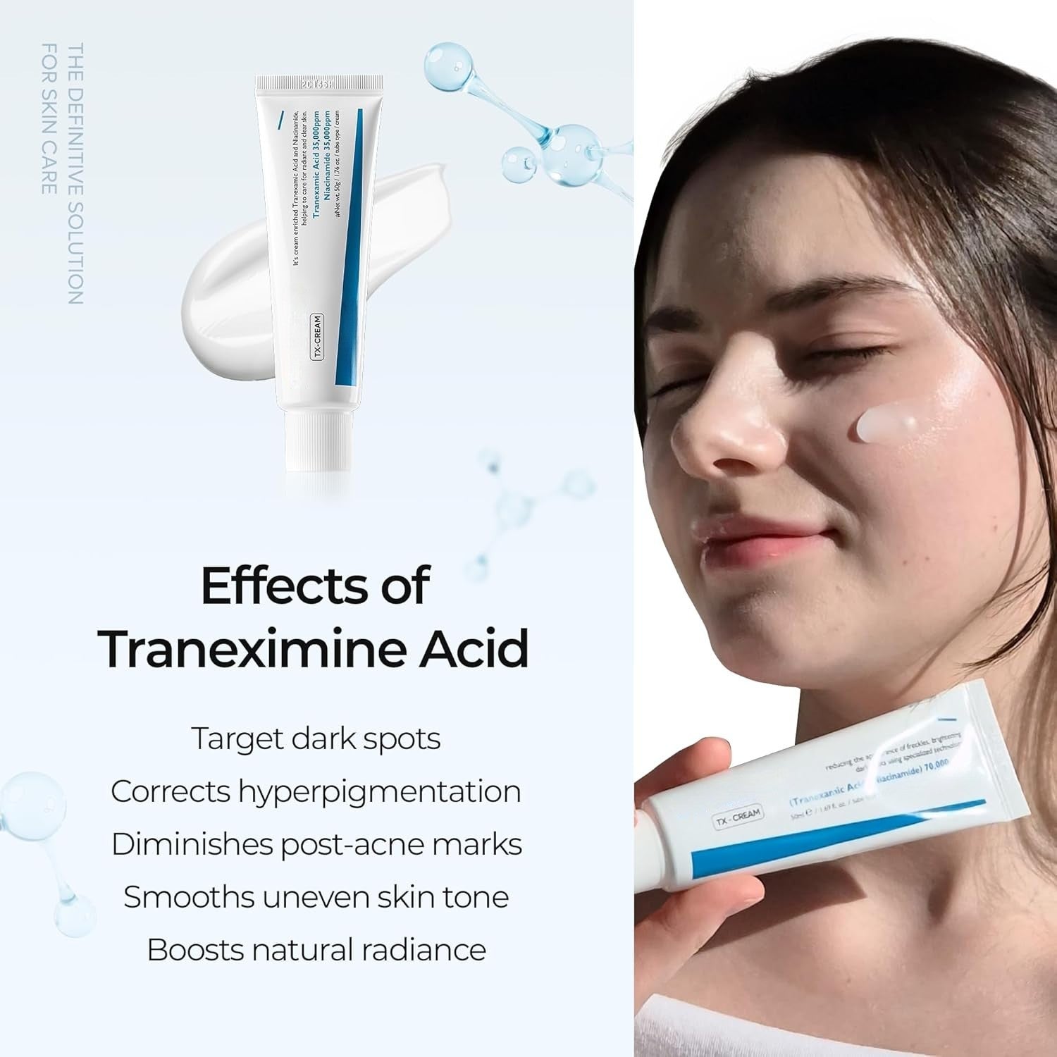 TX Tranexamic Acid Cream with Niacinamide for Dark Spots & Uneven Skin Tone