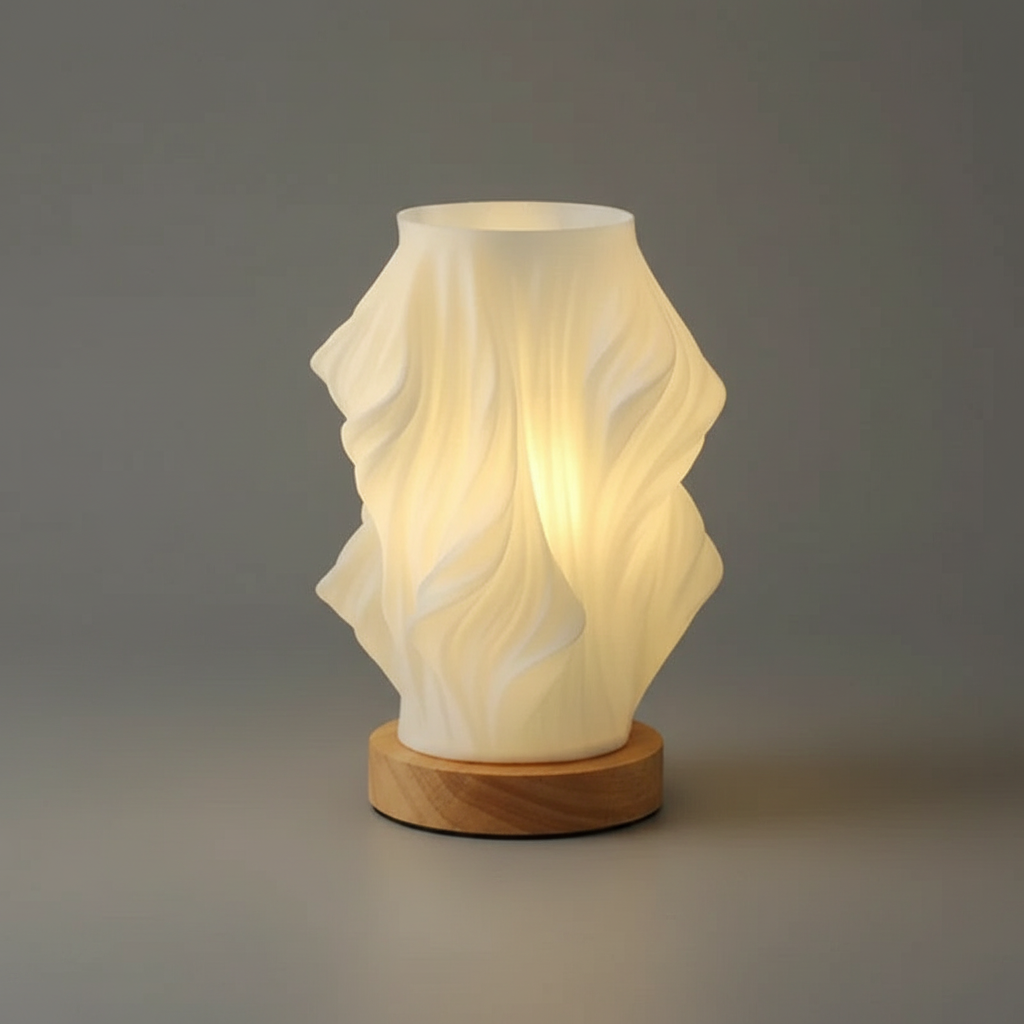 Wavecrest | Contemporary Table Lamp for Bedroom and Desk
