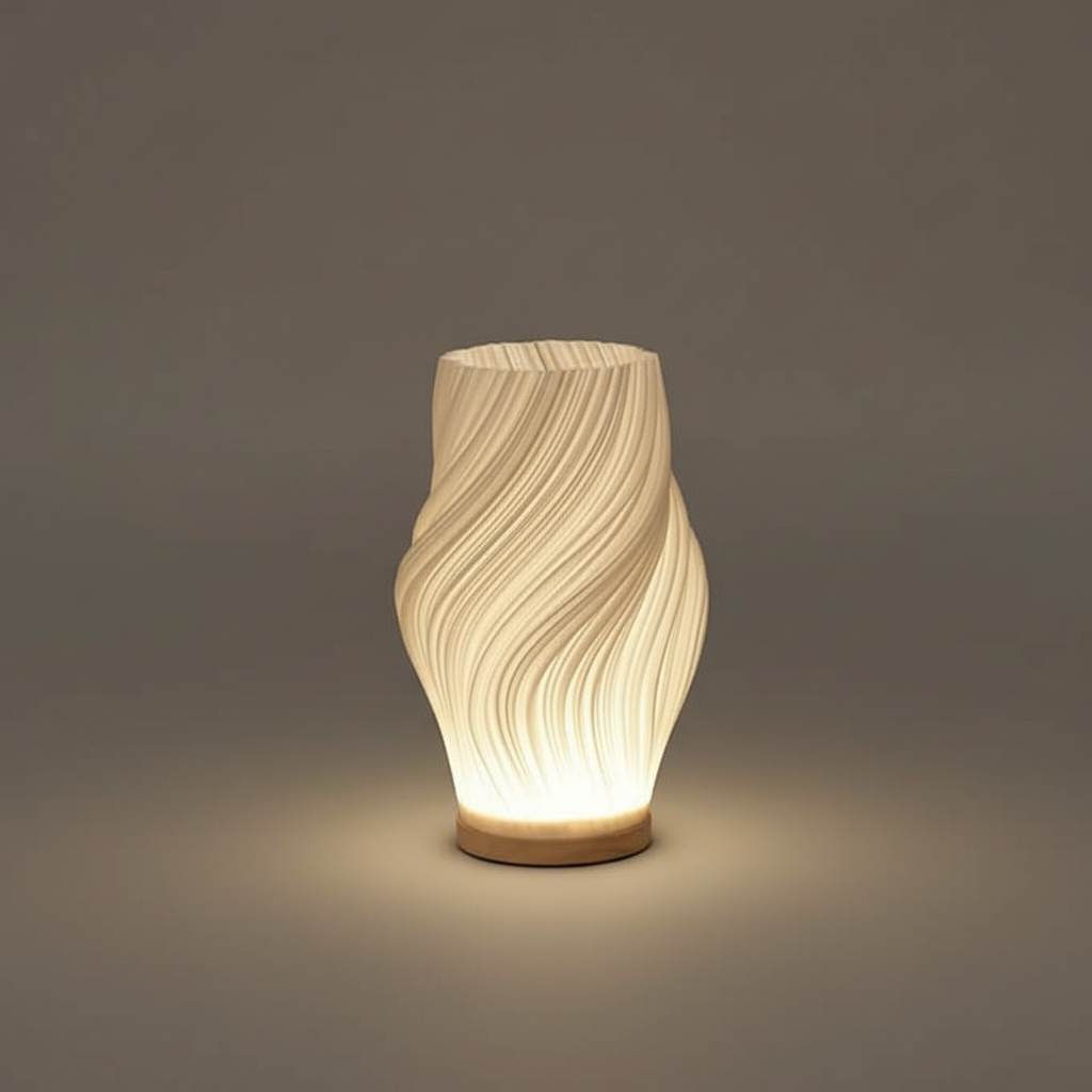 Wavecrest | Contemporary Table Lamp for Bedroom and Desk