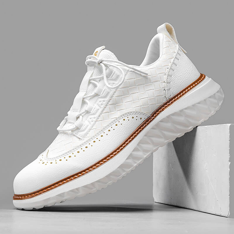 FlexForm Men's Woven Leather Sneakers