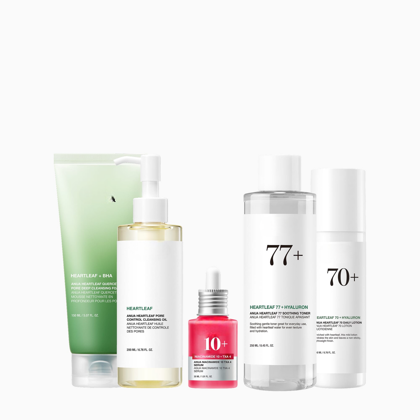 5-Step Korean Skincare Set for Pore Care, Brightening & Hydrated Glass Skin