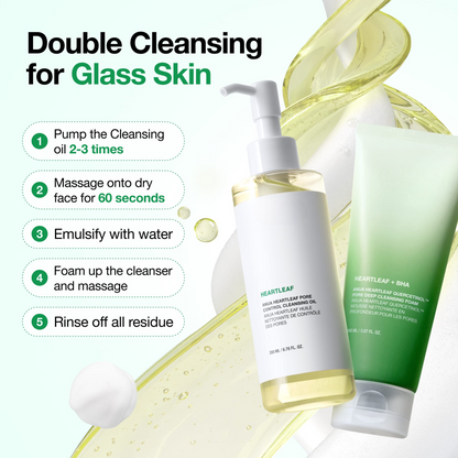 Double Cleansing Duo Set with Cleansing Oil & Salicylic Acid Foam Cleanser