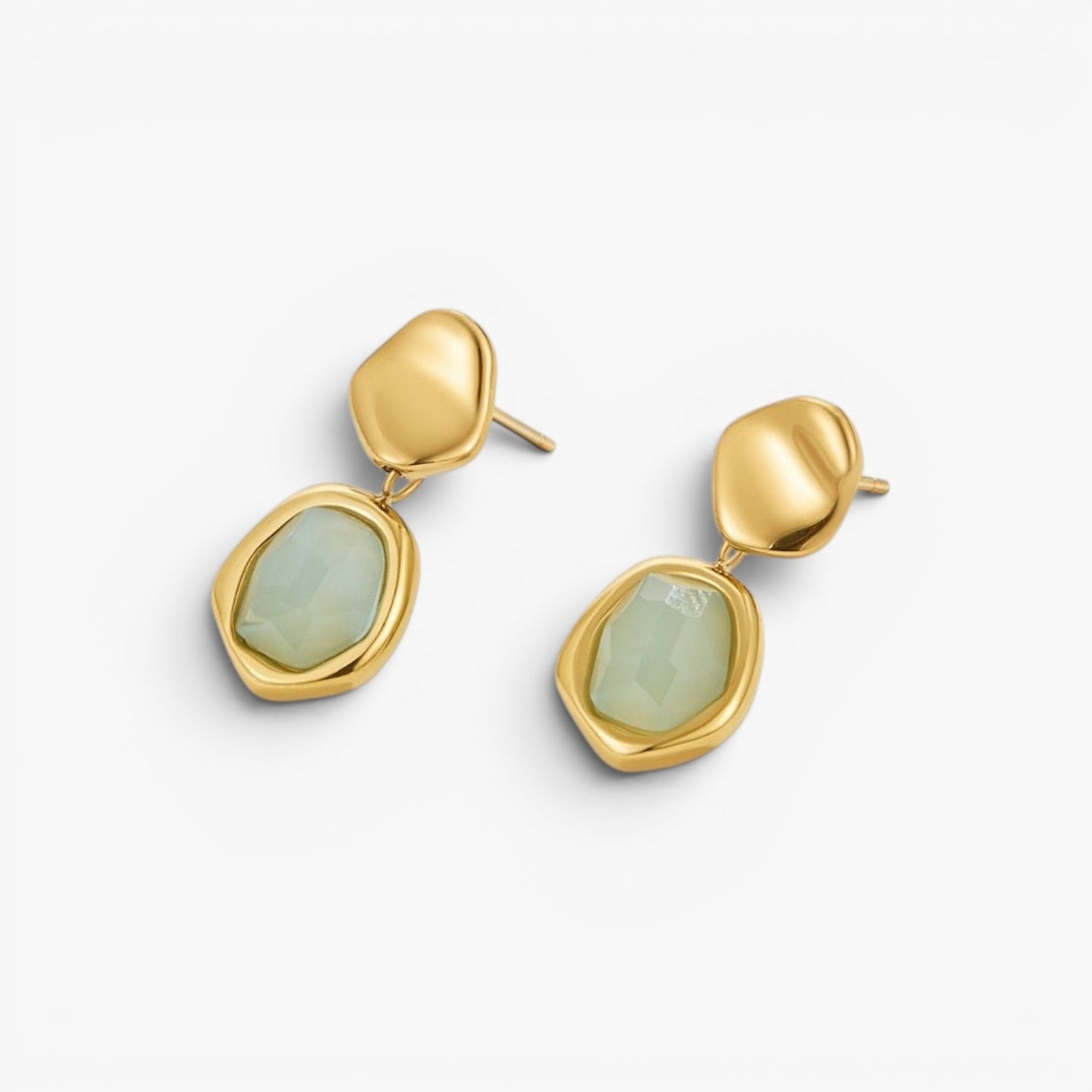 Aqua Glow Drop Earrings