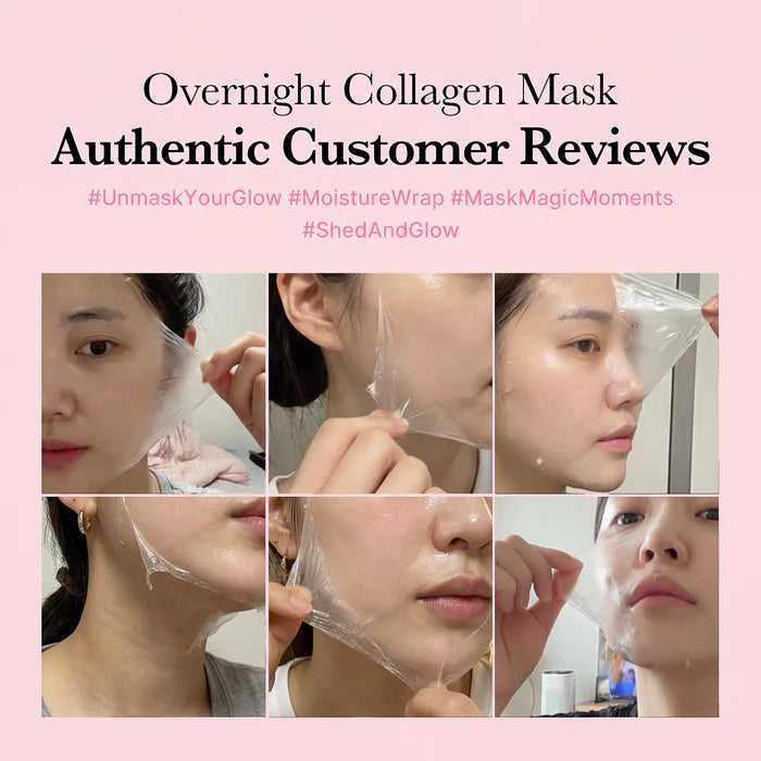 Korean Collagen Night Wrapping Mask for Dark Spots, Pores and Elasticity