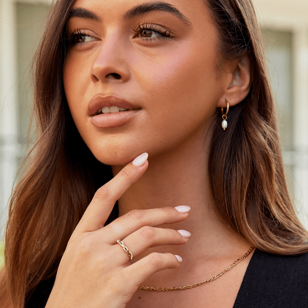 Freshwater Pearl Hoop Earrings
