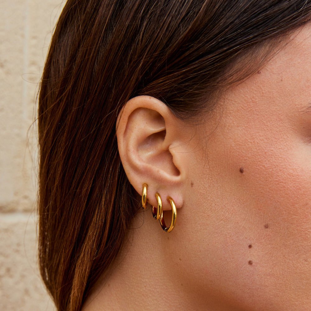 Gold Trio Hoop Set