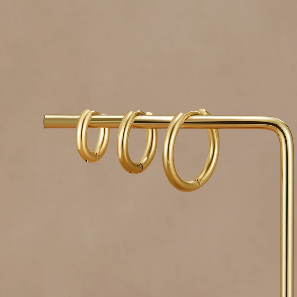 Gold Trio Hoop Set