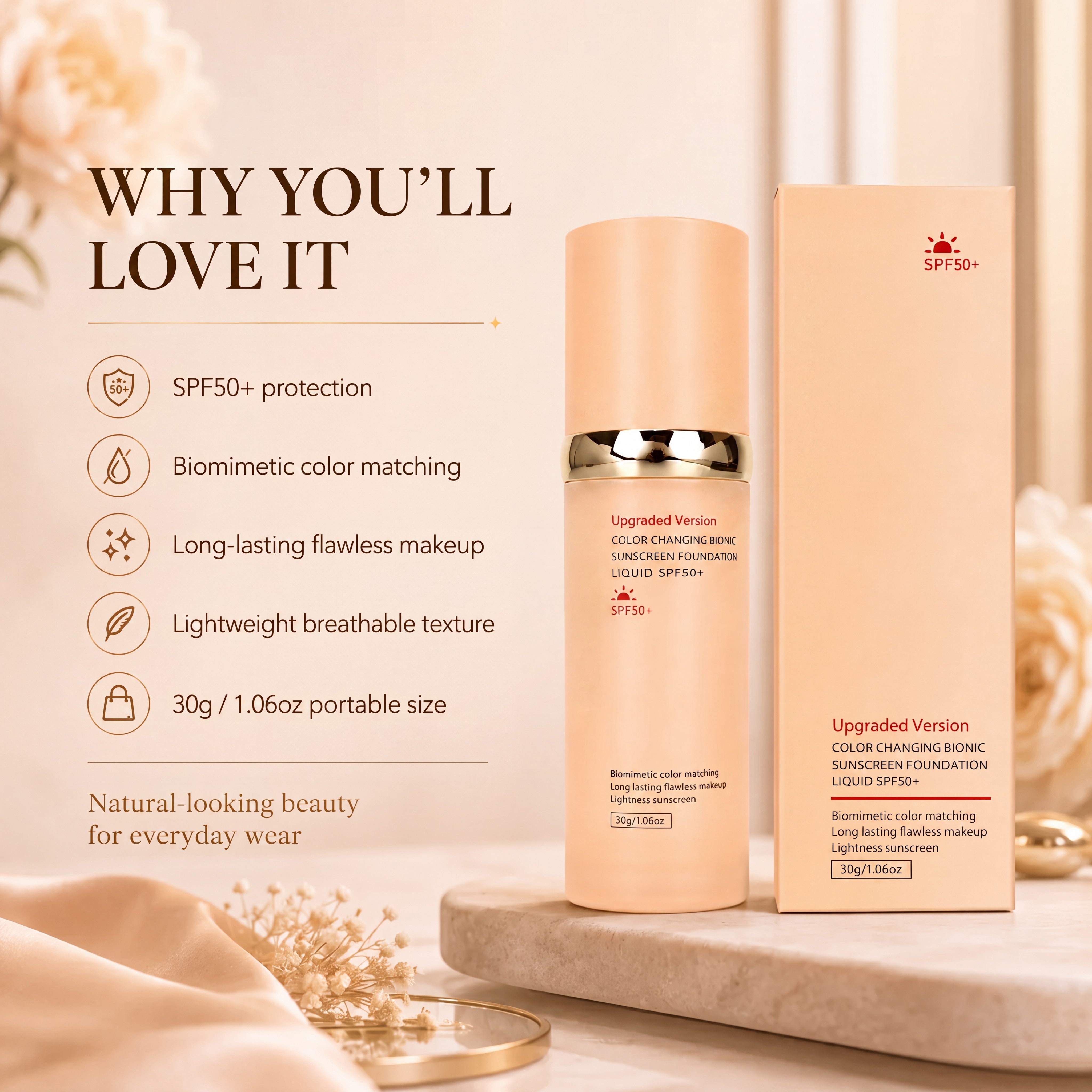 4-in-1 Hydrating Foundation for Coverage, Hydration & SPF Protection