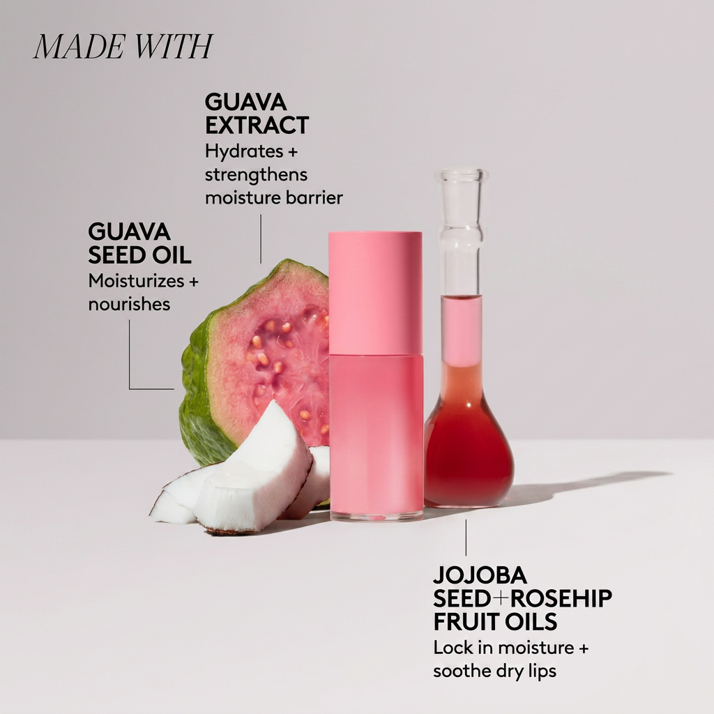 Guava Goodiez Hydrating Lip + Body Duo for Dry Skin and Body Care