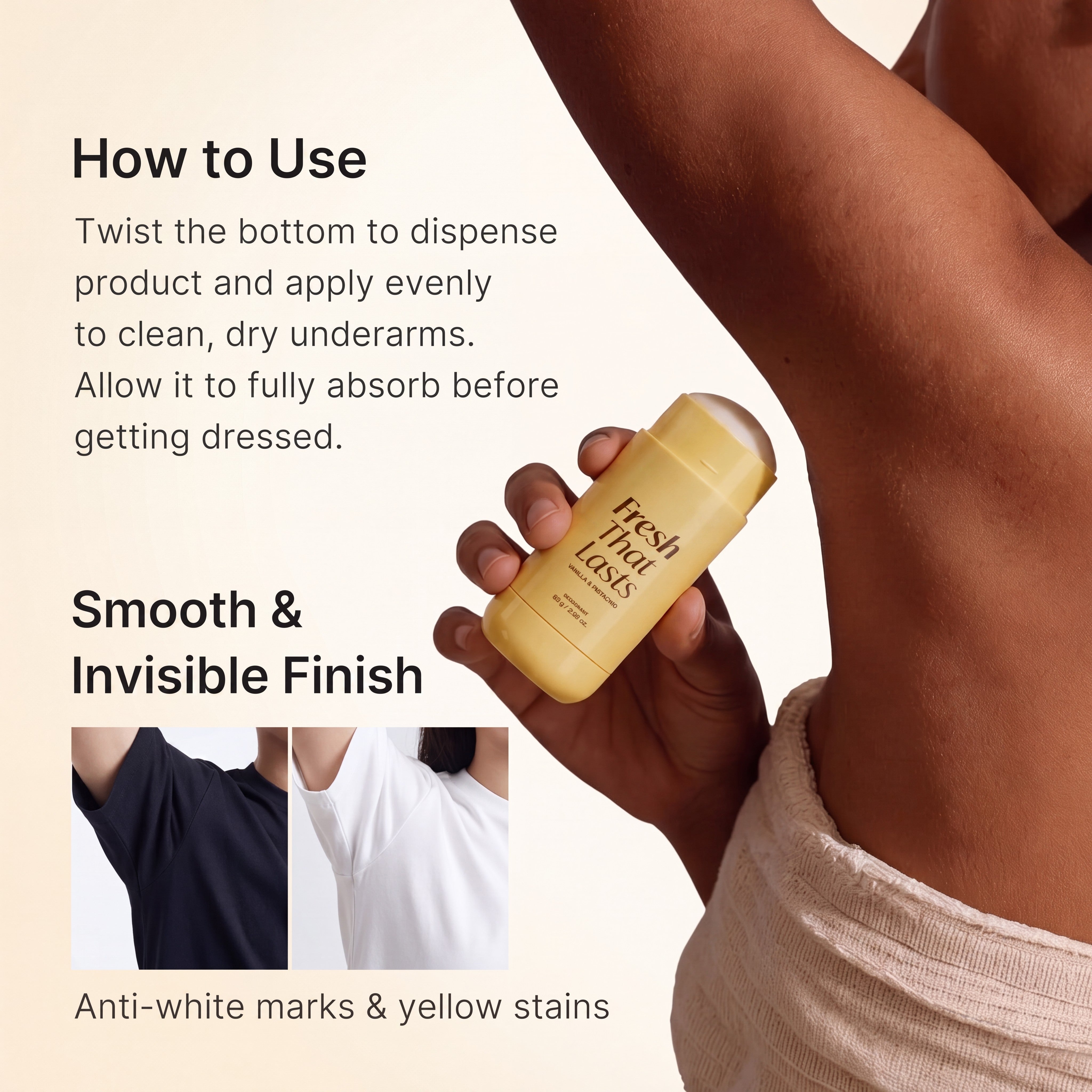 Kojic Acid & Turmeric Aluminum-Free Deodorant for Uneven Skin Tone and Sensitive Skin
