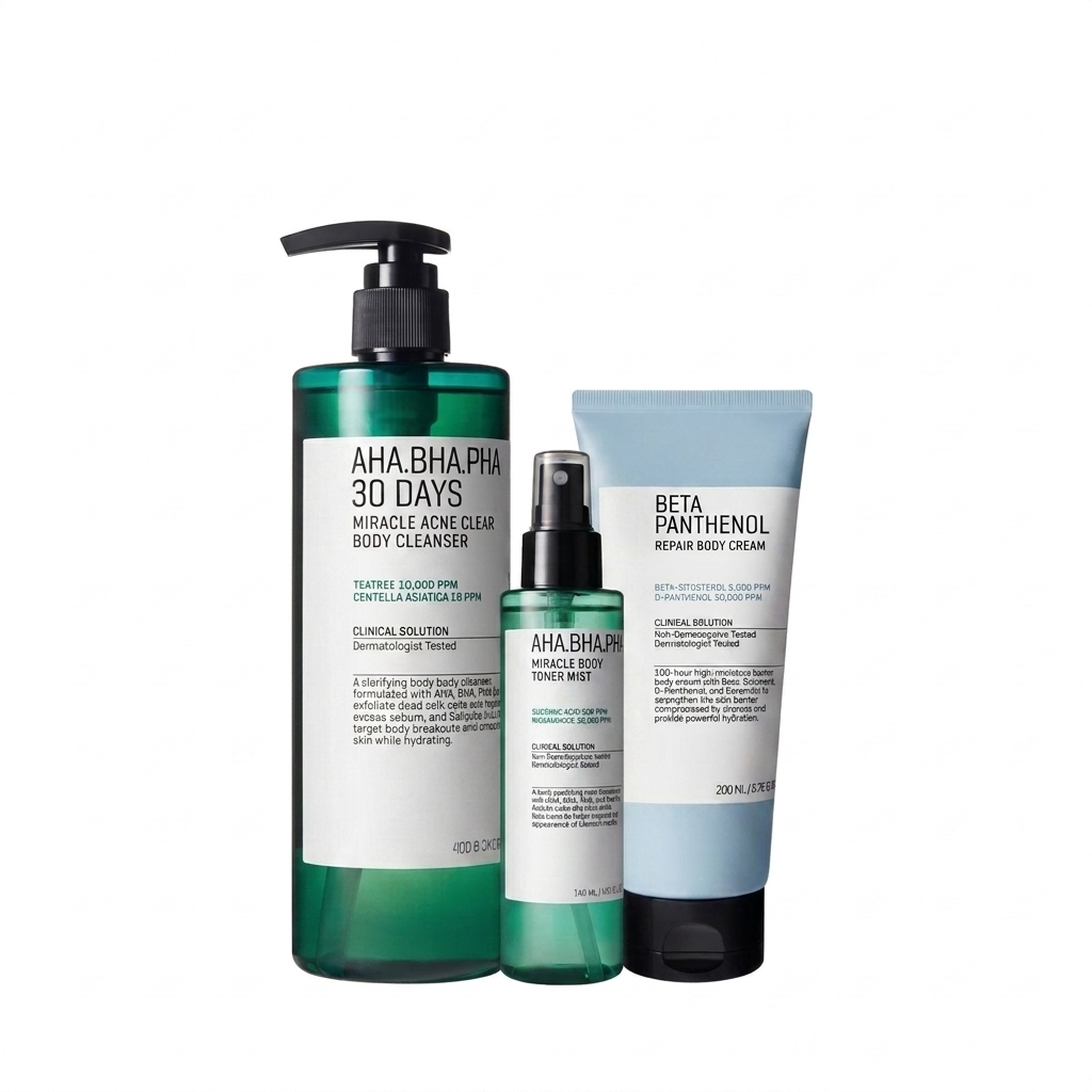 Full Body Miracle Repair Set – Korean Skincare Body Set with Salicylic Acid for Dark Spots and Breakouts