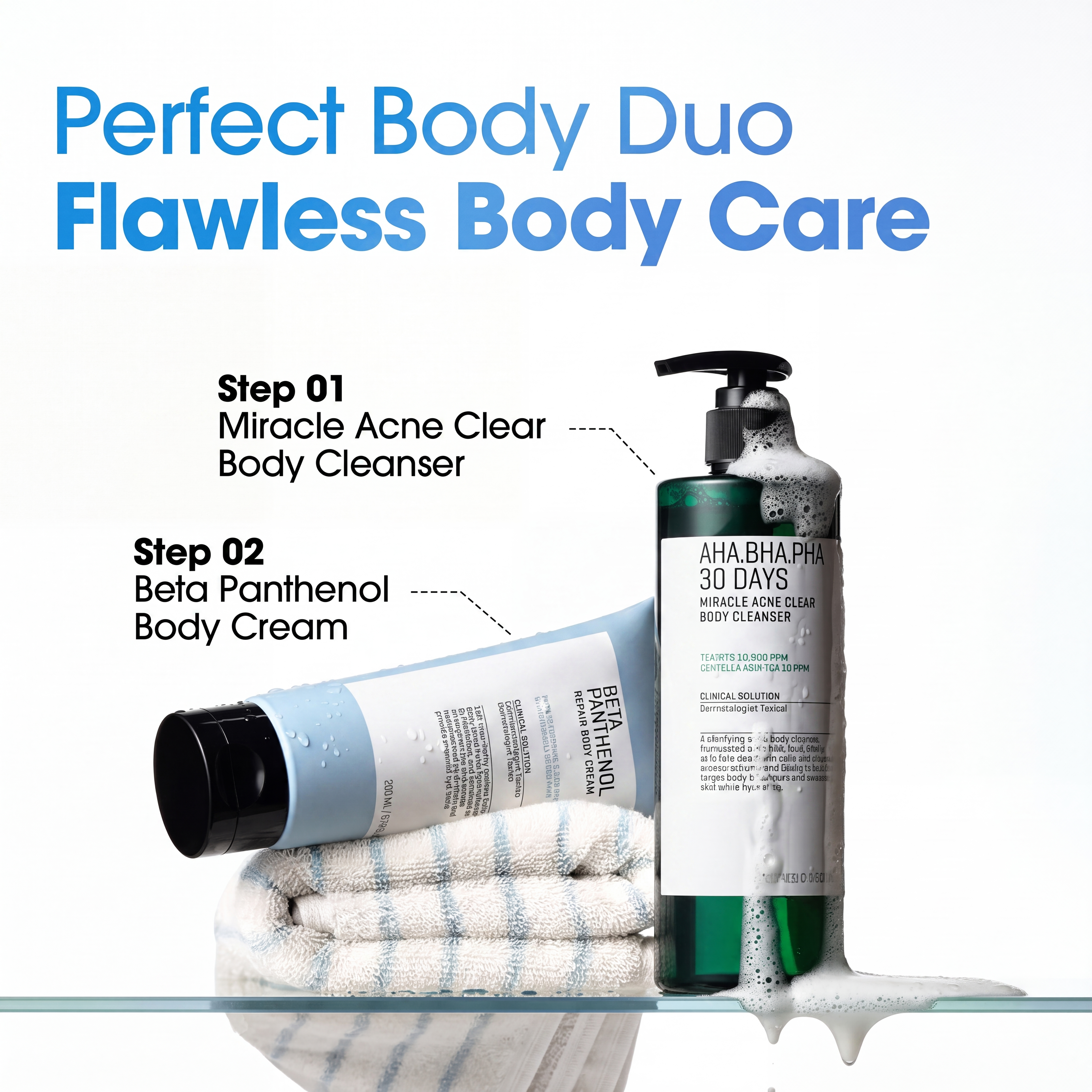 Full Body Miracle Repair Set – Korean Skincare Body Set with Salicylic Acid for Dark Spots and Breakouts