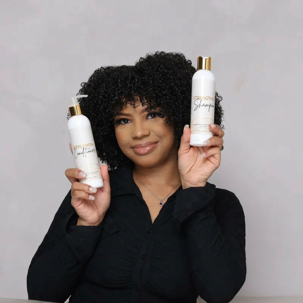 Strengthen & Replenish Shampoo and Conditioner Set for Anti-Breakage and Elasticity
