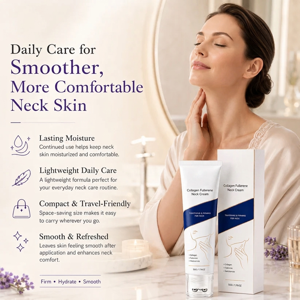 Daily Neck Firming Cream with Collagen for Wrinkles and Elasticity