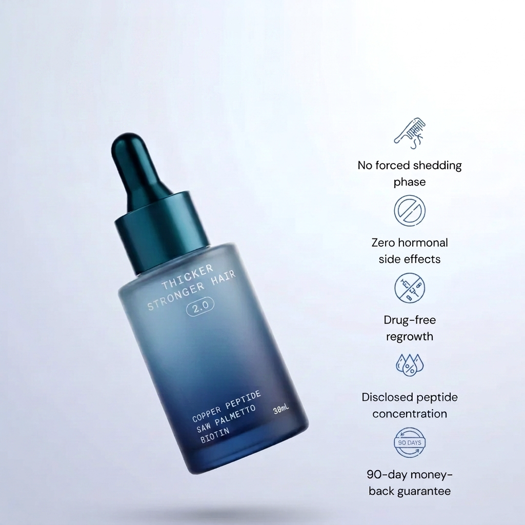Copper Peptide Hair Serum with GHK-Cu for Thicker, Fuller-Looking Hair