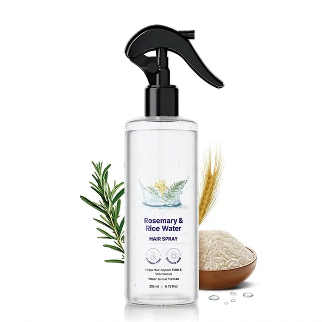 Rosemary Water with Rice Water Scalp Spray for Fuller-Looking Hair and Hair Growth