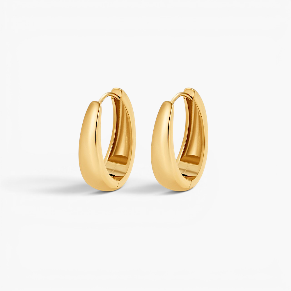 Thin Gold Hoop Earrings