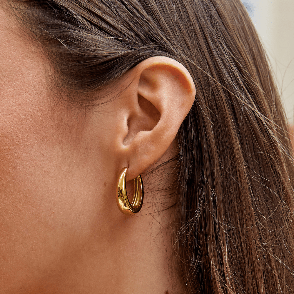 Thin Gold Hoop Earrings
